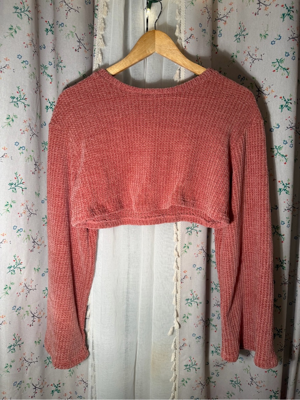 Urban Renewal Cropped Knit Shrug in Dusty Rose